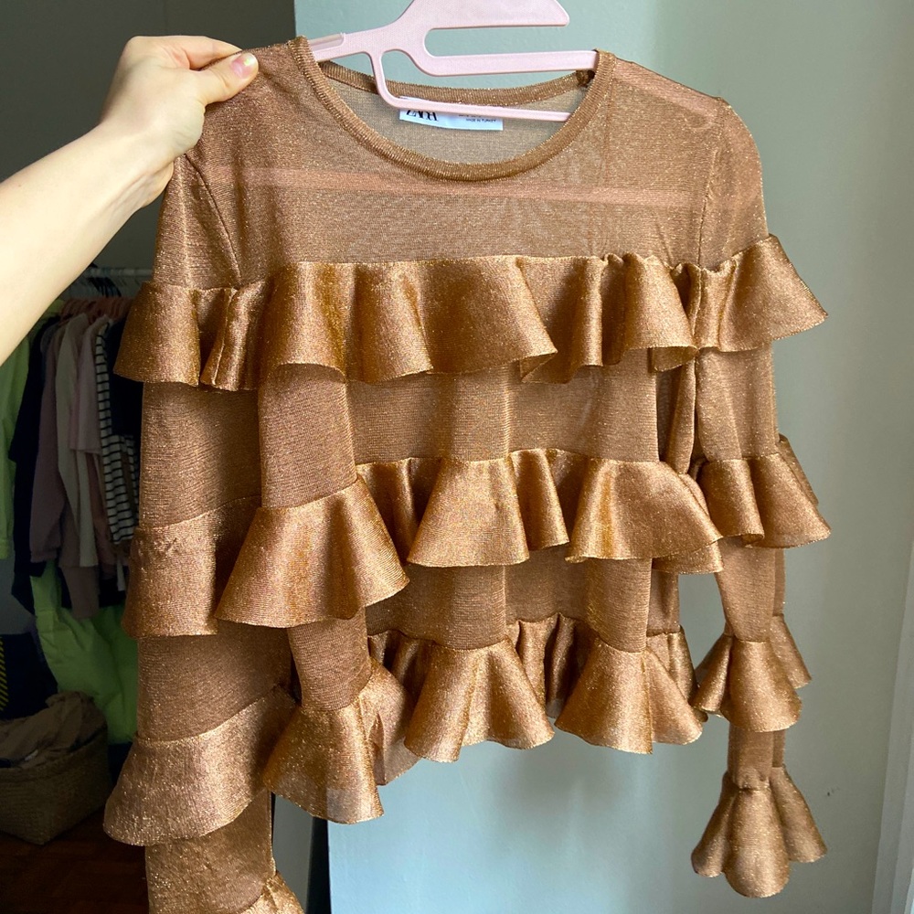 Sparkling blouse Zara